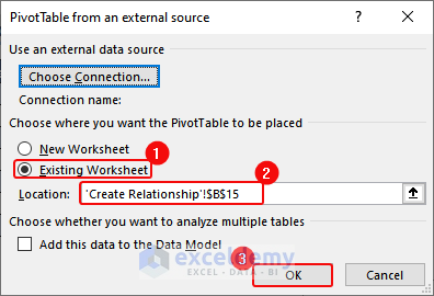 Select the Worksheet