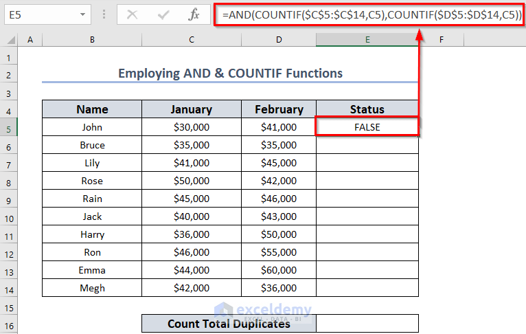 Counting Duplicates Value within Multiple Columns