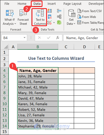 using Text to Columns wizard to import text file to Excel