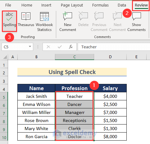Using Spell Check for Automated Data Cleaning in Excel