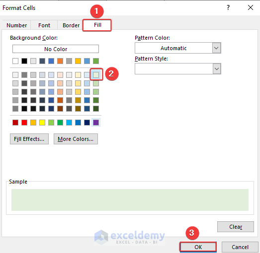 Selecting Fill Color