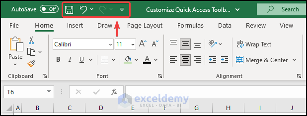 removing command from quick access toolbar