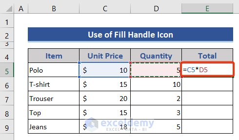 Apply a formula based on relative reference in Excel