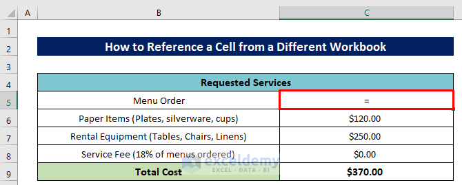 Reference a Cell from Another Open Excel File