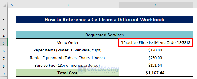 Formula of Referencing a Cell from Another Open Excel File