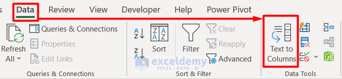 Use Column Wizard to Split Text in Excel