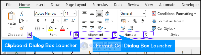 feature image of Excel dialog box launcher
