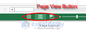 Excel 2013 Page View Buttons