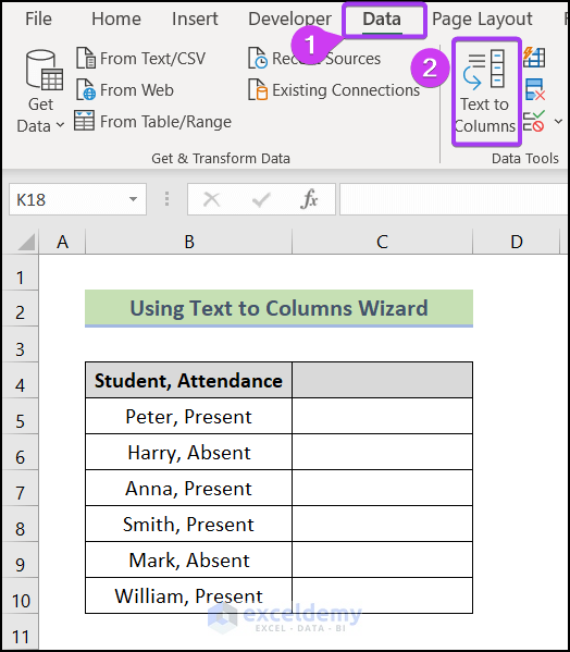 Use Text to Columns Wizard