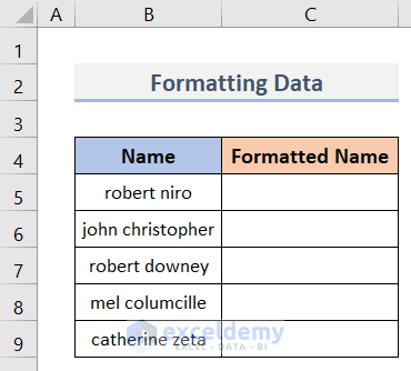 Excel Flash Fill to Format Data