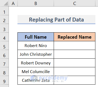 Replace a Part of Data in Excel Using Flash Fill
