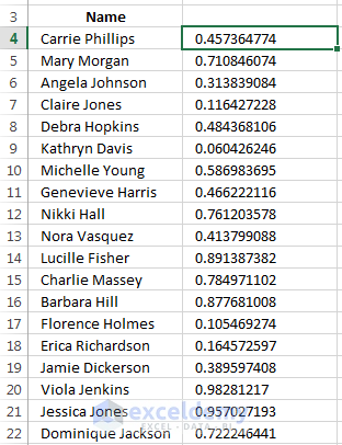 Data clean-up techniques in Excel: Randomizing the rows