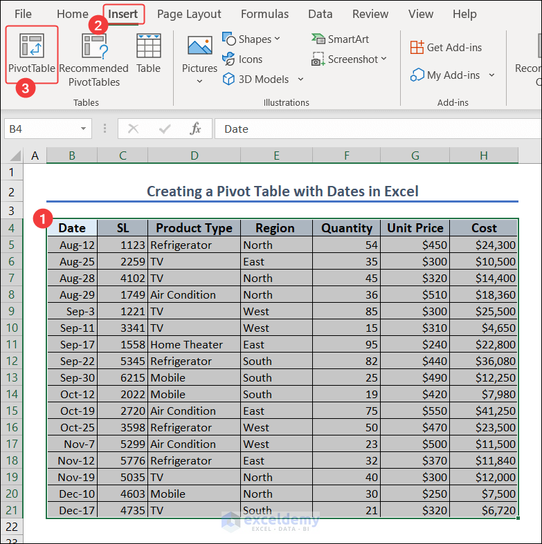 25-creating pivot table with dates