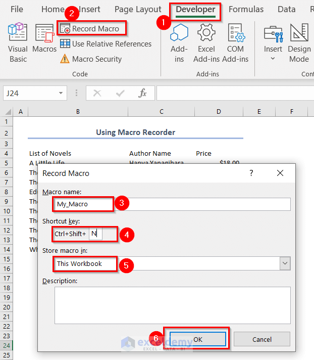 Prepare Macro Recorder to use in Excel