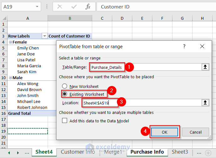How to Create Multiple Pivot Tables on One Sheet in Excel