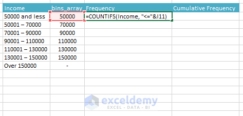 Frequency Distribution Table in Excel Img20