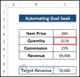 How to Automatically Generate Goal Seek in Excel
