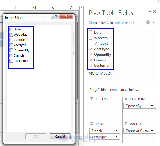 Filtering Pivot Tables with Slicers in Excel.