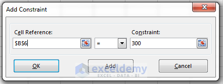 A simple Solver example in Excel