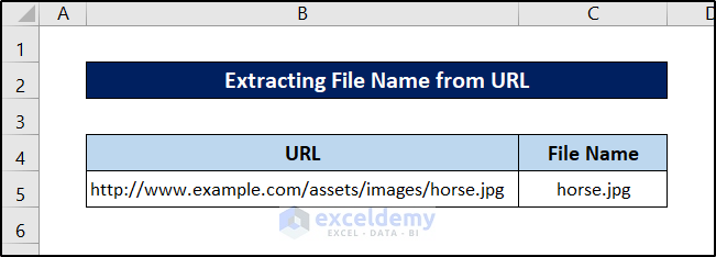 file name from url excel