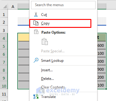 Change Vertical Column to Horizontal with Paste Special Option in Excel