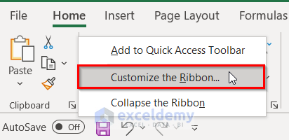 Inserting Developer Tab in Ribbon