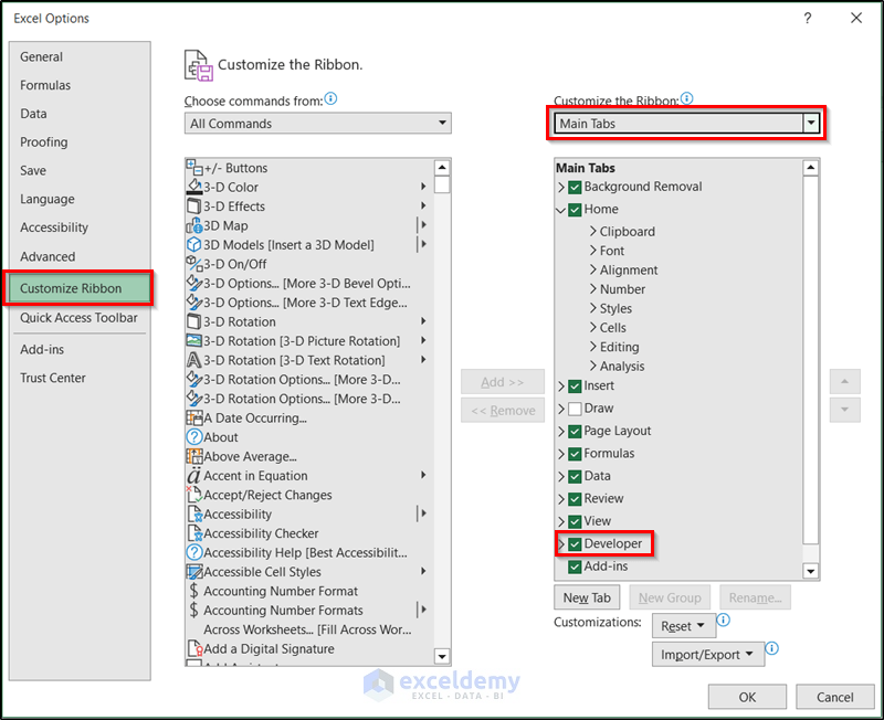 enabling developer tab in introduction to vba features and applications