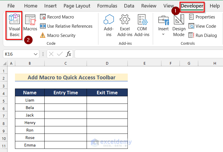 Ways to Add Macro to Quick Access Toolbar in Excel