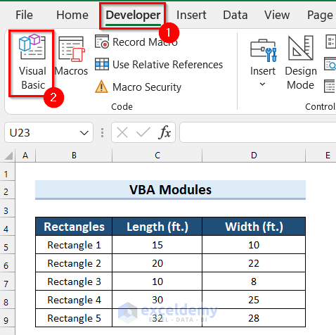Inserting VBA Modules in Excel