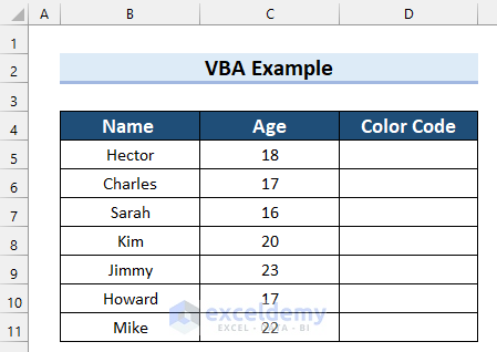 VBA Code Examples in Excel 