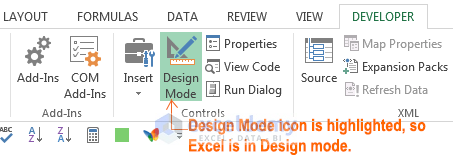 ActiveX control excel