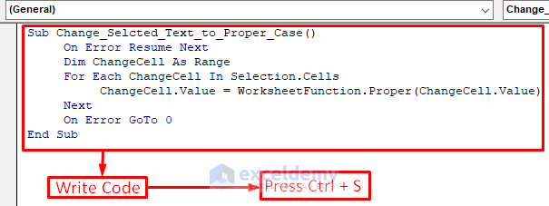 Excel VBA to Change Selected Text to Proper Case