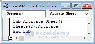 Excel Sheets Objects