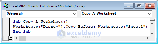 Excel Worksheets Objects