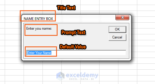 Alternatives of UserForm in Excel: InputBox & MsgBox Functions
