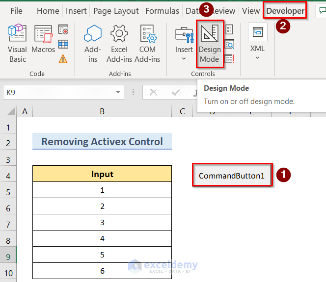 Remove ActiveX control to Use Activex Control in Excel