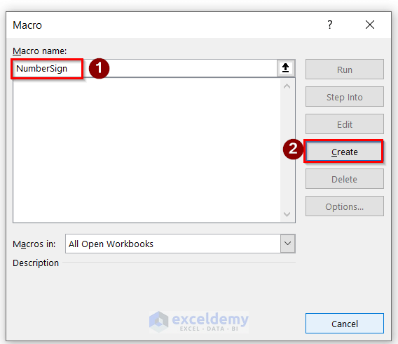 Using Macreo DIalog Box to Create VBA Custom Function in Excel