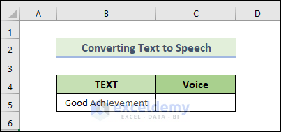 converting text to speech to illustrate how to Use VBA Function Procedure with Arguments in Excel