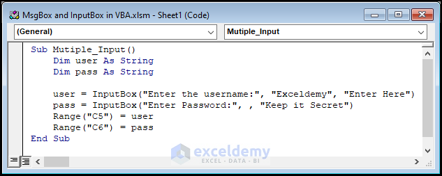 Pasting Code in Module