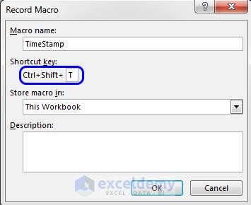 How to assign and change a shortcut key to a macro