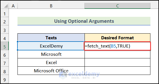 Using formula to use vba user defined function