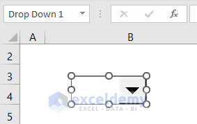 Place an Excel combo box