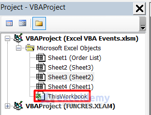 Where to Insert Event-Related Code in Excel