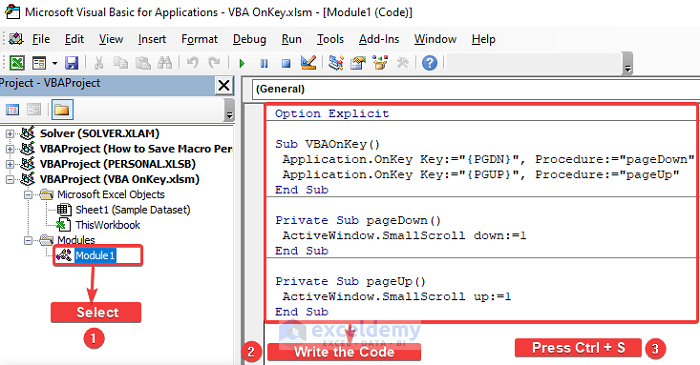 Write Code to Apply VBA OnKey Event