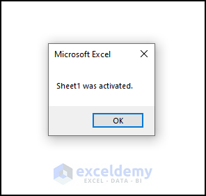 Showing MsgBox in Excel