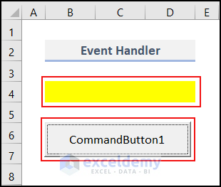 vba event handler executes the event
