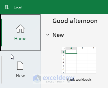 open excel file