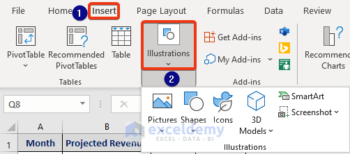 Use of Microsoft Excel: Illustrations