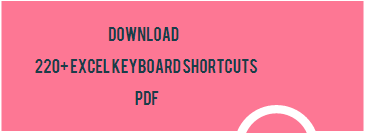 Excel Keyboard Shortcuts PDF
