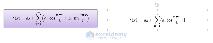 Excel Equation Editor.